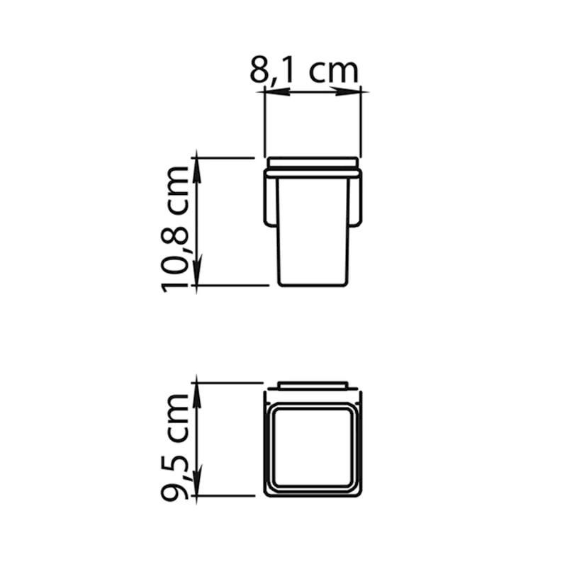 IL GIGLIO sklenka, mléčné sklo, chrom A91013