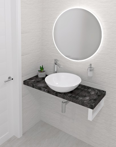 AVICE deska pod umyvadlo 150x36cm, tl.5cm, štípaný kámen AV1569