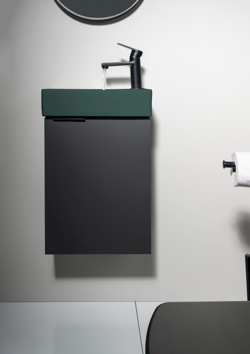 MARGITHA keramické umývátko 38x22cm, otvor pro baterii vpravo, petrolejová MGT38220