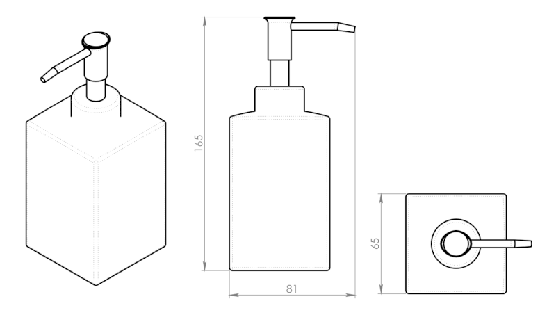 VERBENA dávkovač mýdla na postavení, keramika VE81
