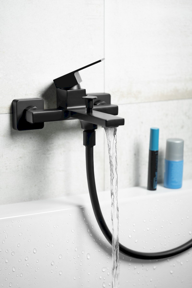 CUBEMIX nástěnná vanová baterie, černá mat CM010B