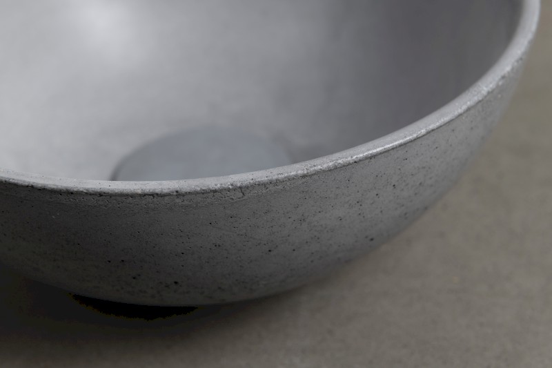 MINOR betonové umývátko na desku, Ø 26cm, šedá mat MR26017