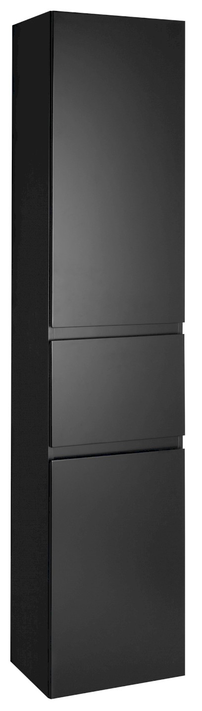 ALTAIR vysoká skříňka s košem 40x184x31cm, černá mat, levá AI685