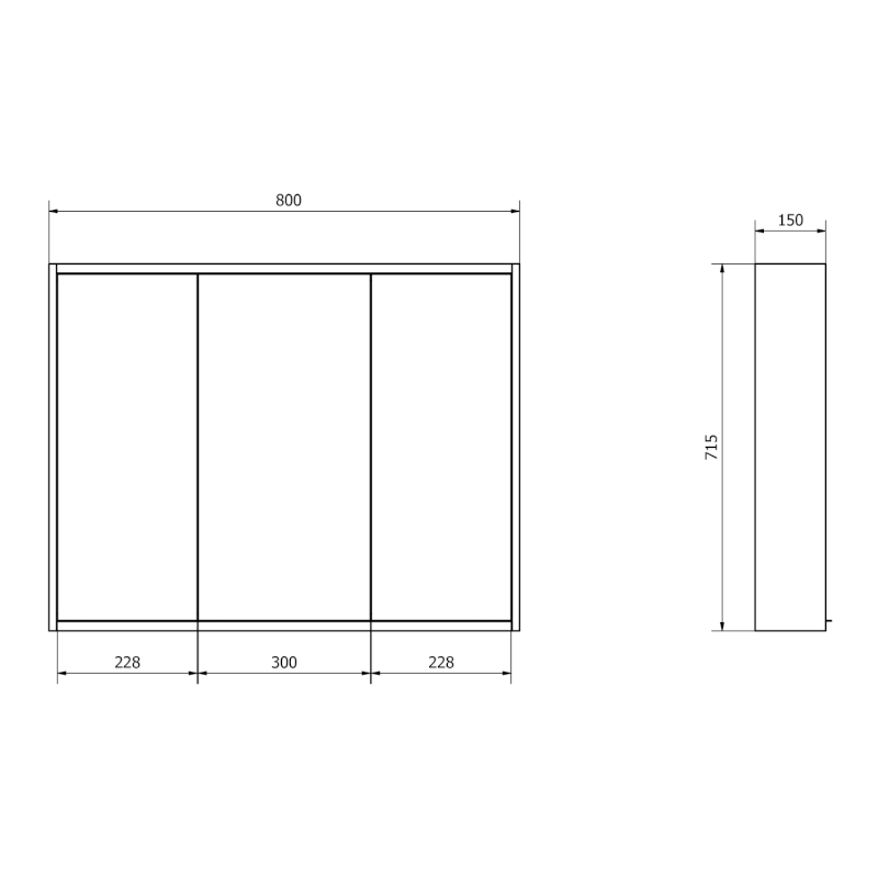BATU galerka 80x71x15cm, 2x LED osvětlení, bílá lesk 1141131