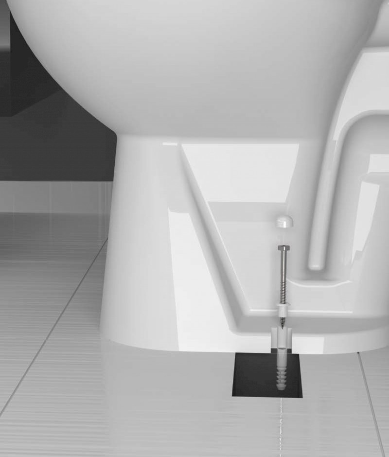 MAK10 kotvící sada pro WC mísy, vrut 6,0x80, bílá 40024