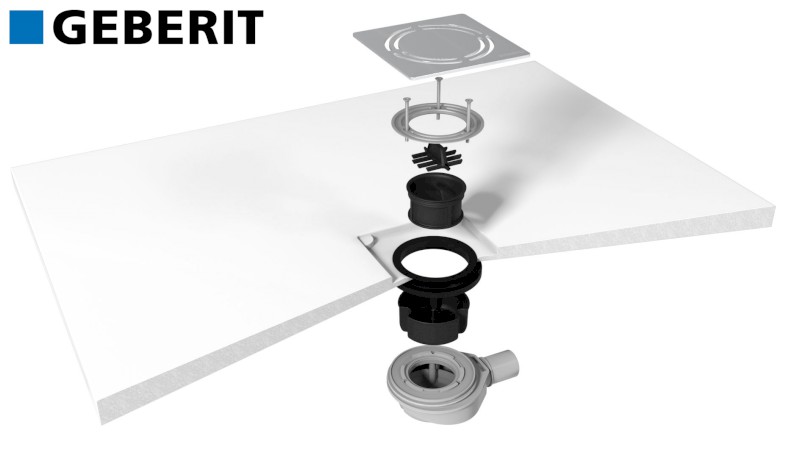 FLEXIA vaničkový sifon, průměr 90mm, DN40, kruhová krytka nerez mat 17761