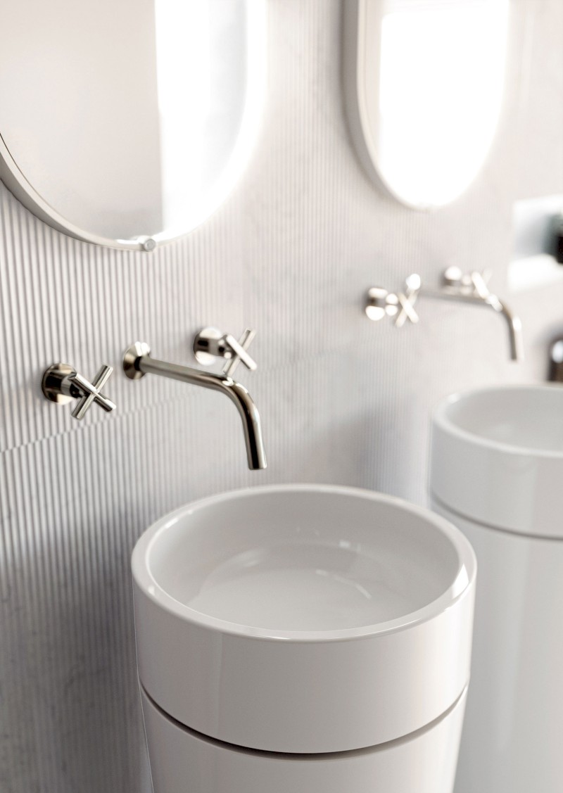 OKE keramické umyvadlo na desku, Ø 30cm, bílá 554001