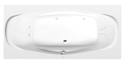 GARDA hydromasážní vana, 190x90x44cm, Attraction Hydro, chrom 14111.3010