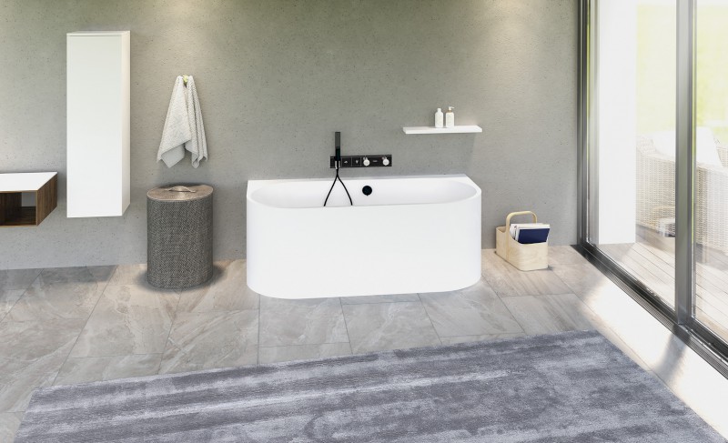 ASTRA DL MONOLITH nástěnná stojící vana 160x75x60cm, bílá 33611MDL