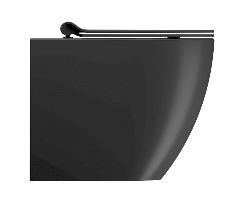 PURA WC mísa stojící, Swirlflush, 36x55cm, spodní/zadní odpad, černá dual-mat 889026