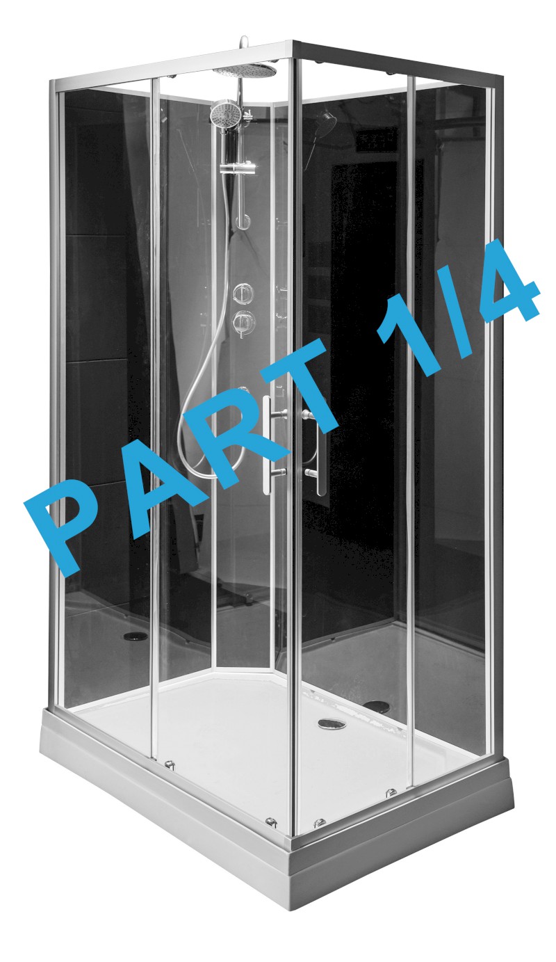 GRANVIK sprchový box 800x1200x2180mm komponent 1/4 sprchová vanička, bílá 16-120-09-11-00