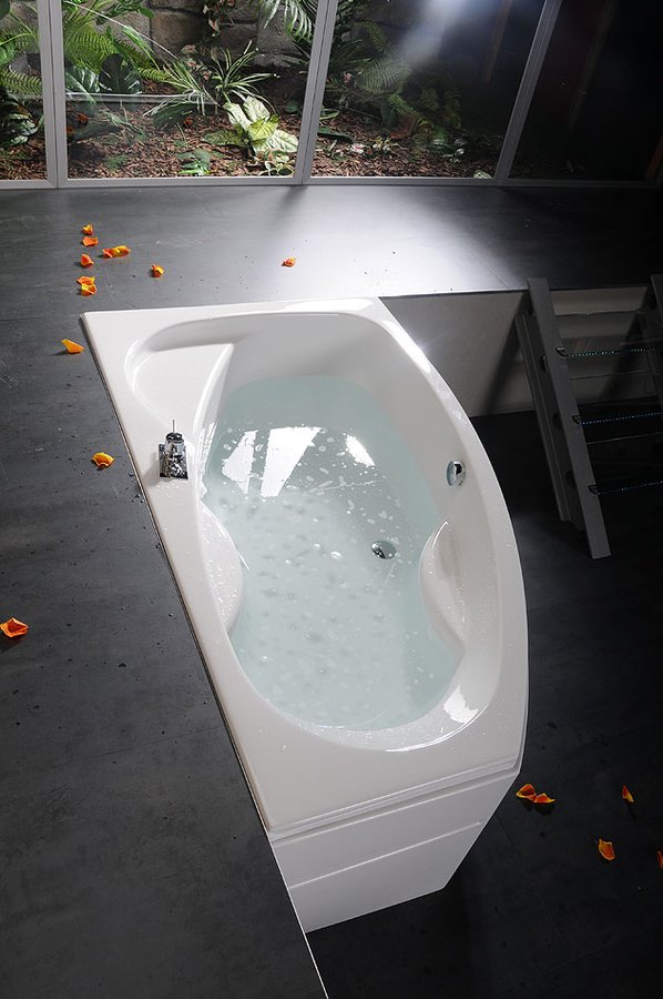 MAMBA R asymetrická vana 170x100x44cm, bílá 77111