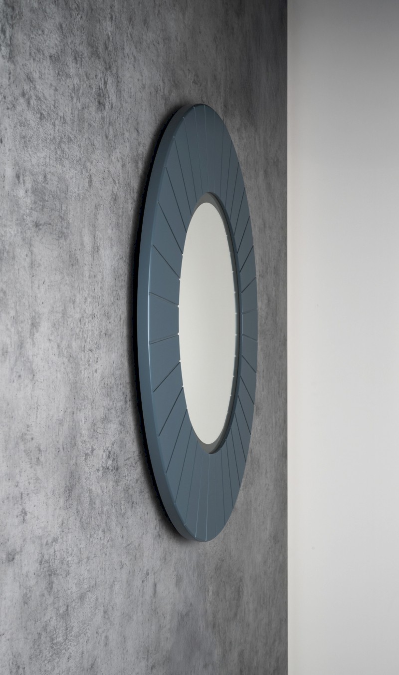 LUMIRO STRIP kulaté zrcadlo s LED osvětlením v rámu ø 90cm, siena LR950-4242S