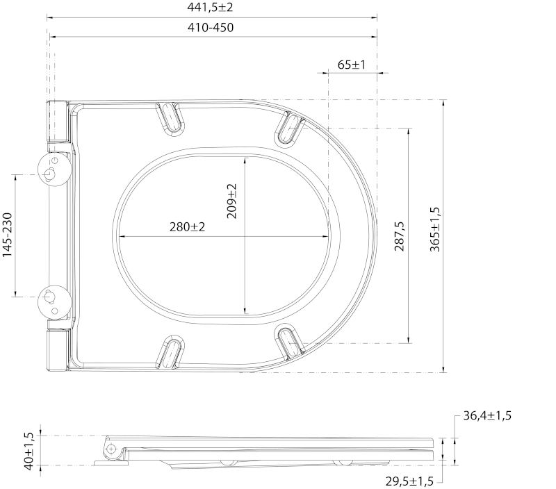 INFINITY WC sedátko, SLIM, Soft Close, Easy Take, zelená mint 40KF0542I-S