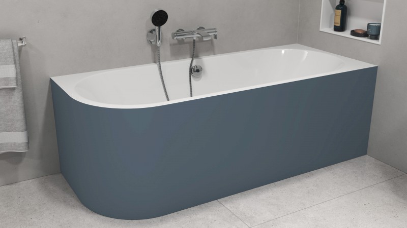 VIVA R MONOLITH asymetrická vana 170x75x60cm, bílá/siena 78119M.42