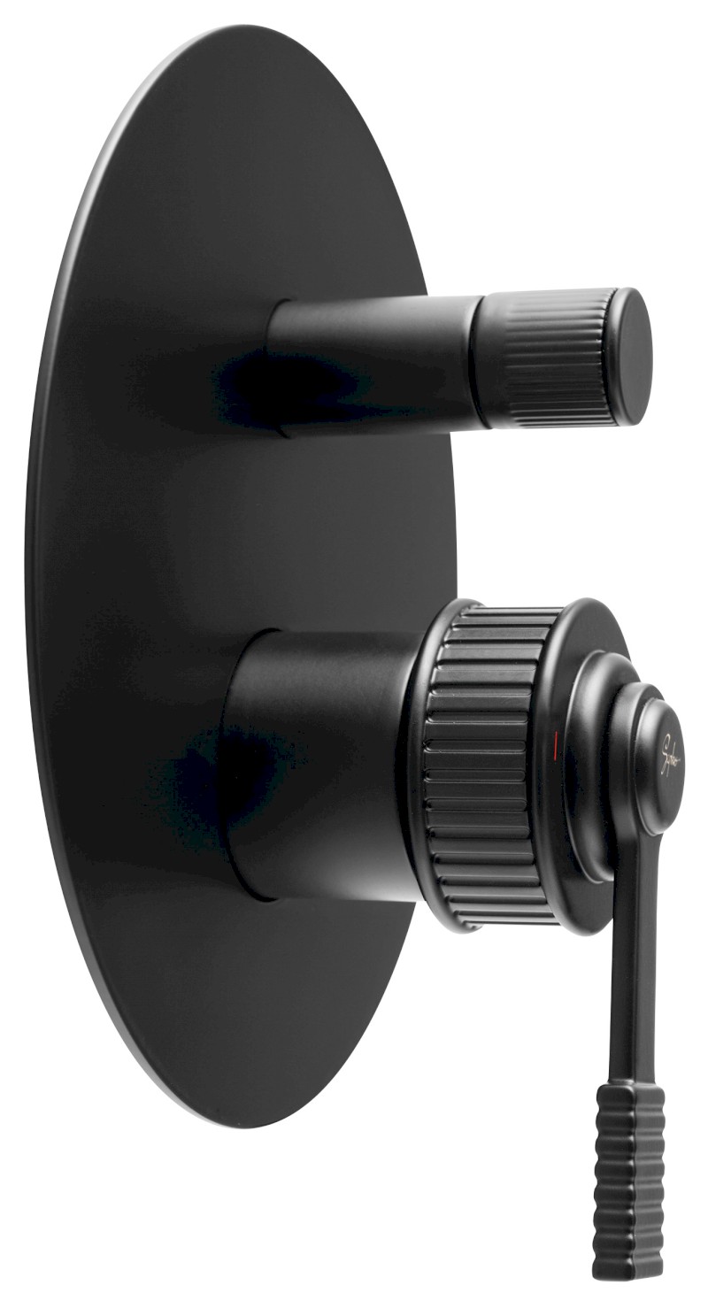 VERSI podomítková sprchová baterie, 2 výstupy, černá mat RV042/15