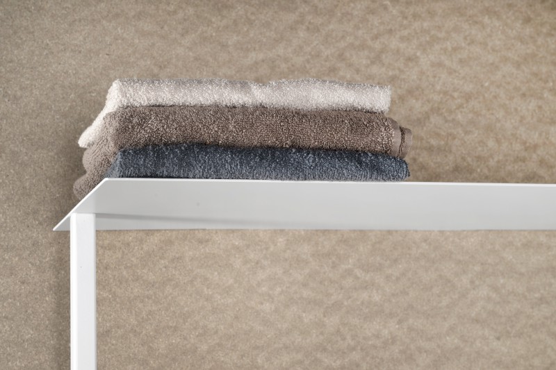 SKA nástěnný sušák ručníků s policí 454x1184x252mm, bílá mat SKA711