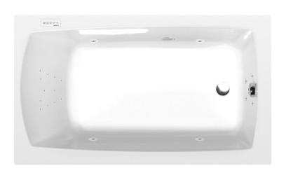 LILY hydromasážní vana, 130x70x39cm, Highline Hydro, chrom 77511.5010