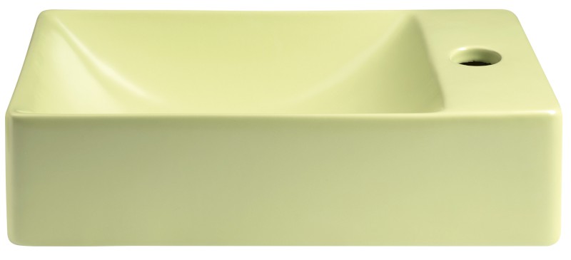 MARGITHA keramické umývátko 38x22cm, otvor pro baterii vpravo, pistáciová MGT38223