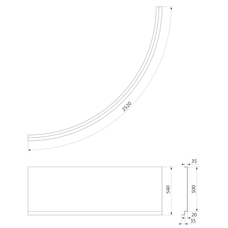 DYJE čelní panel, výška 54cm A1544