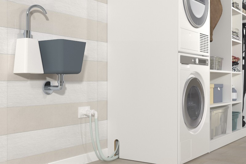 DEXA 2 podomítkový sifon pro pračku a sušičku, DN40 mm, bílá 168.348.0