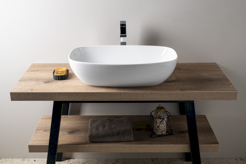 NUBES keramické umyvadlo na desku 60x38cm, bílá ExtraGlaze 978311