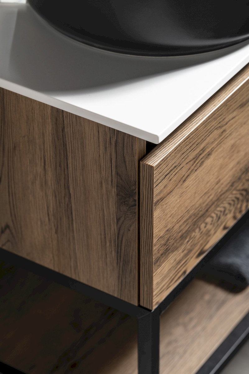 SKARA deska Rockstone 71,2x1,2x46cm, bílá mat CG025-0101