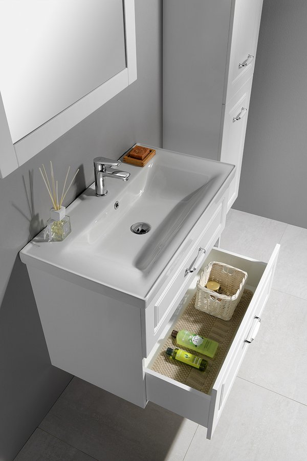 FAVOLO umyvadlová skříňka 76,5x60x44,6cm, bílá mat FV280