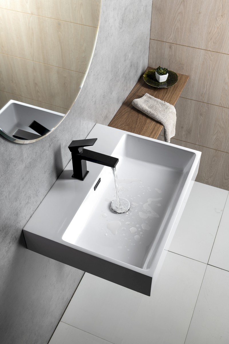 AQUATIC umyvadlo, litý mramor, 60x46cm, bílá AT060