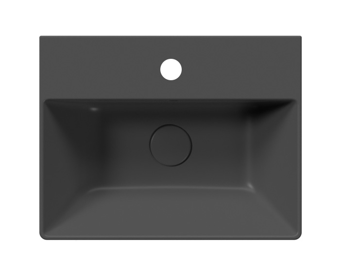 KUBE X keramické umyvadlo 45x35cm, černá mat 9485126
