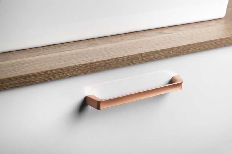 Kovová úchytka, 180,5/160mm, měď mat DM265