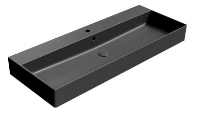 KUBE X keramické umyvadlo 120x47cm, černá mat 9424126