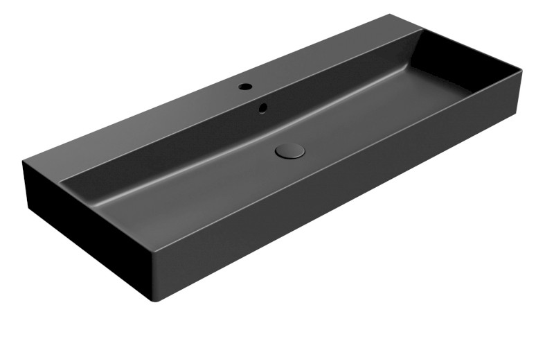 KUBE X keramické umyvadlo 120x47cm, černá mat 9424126
