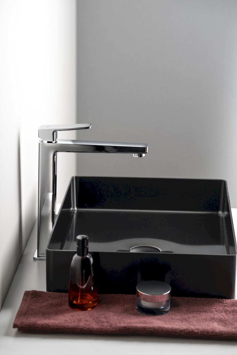 TURSI stojánková umyvadlová baterie vysoká, prodloužená hubice, chrom TI007