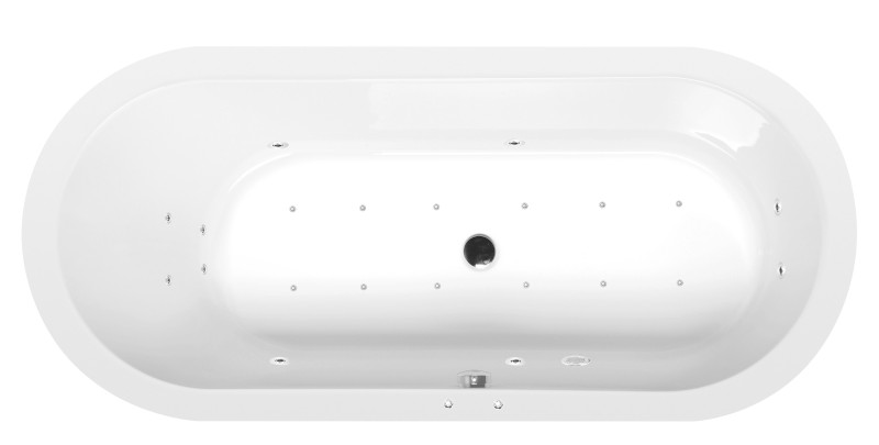 ASTRA O hydromasážní vana, 165x75x48cm, Active Hydro-Air, chrom 35611.2010