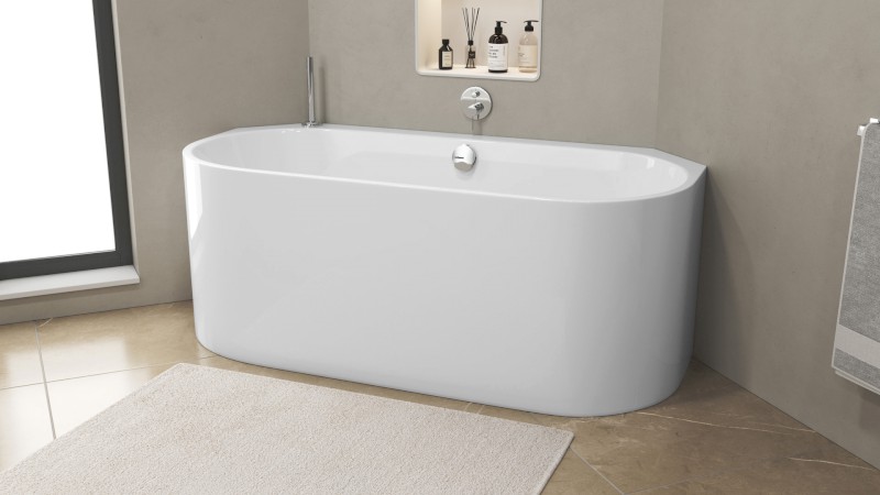 ASTRA AL MONOLITH rohová vana 160x75x60cm, bílá 33611MAL