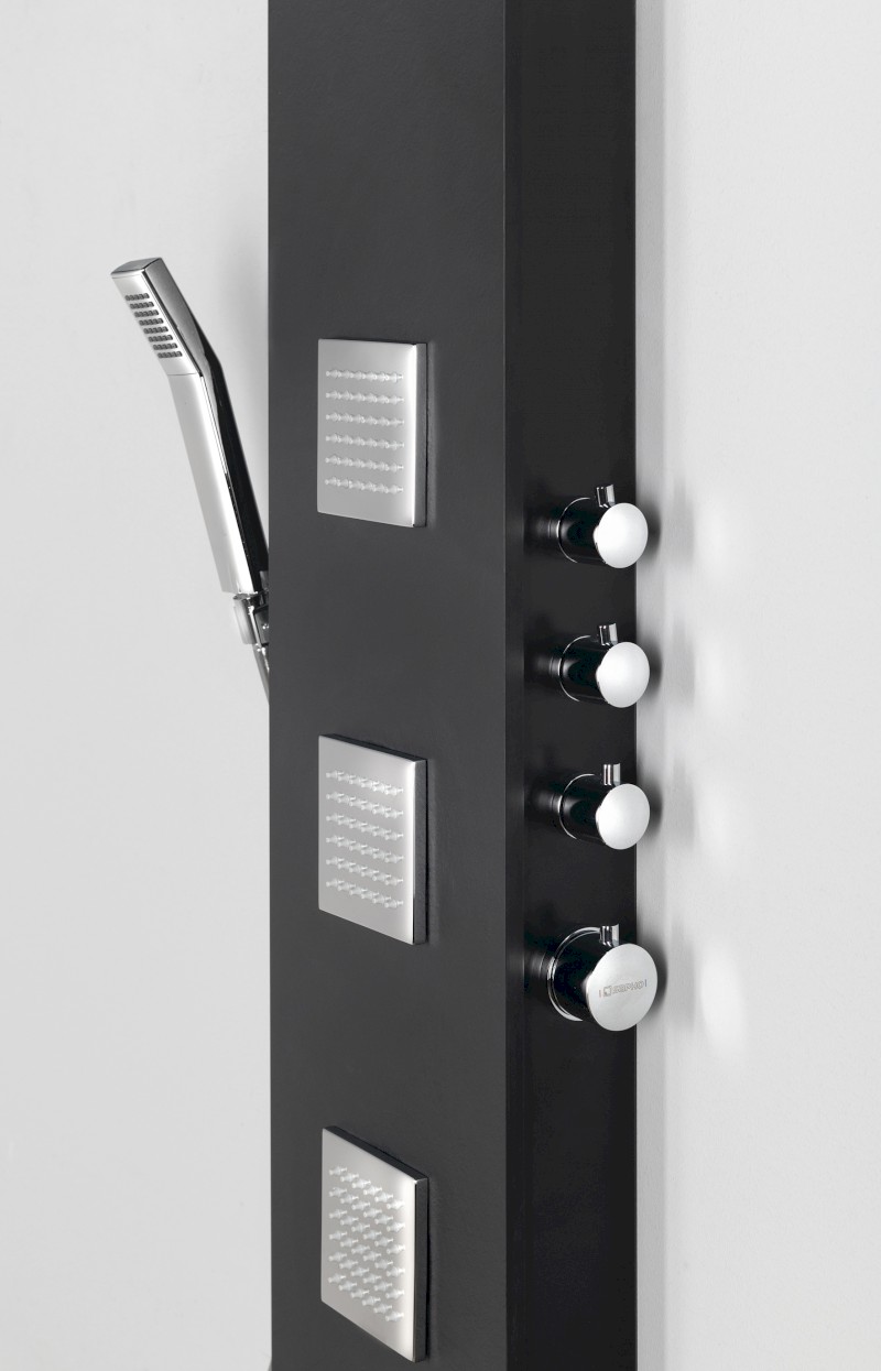 SPIRIT SQUARE termostatický sprchový panel 250x1550mm, černá 81251