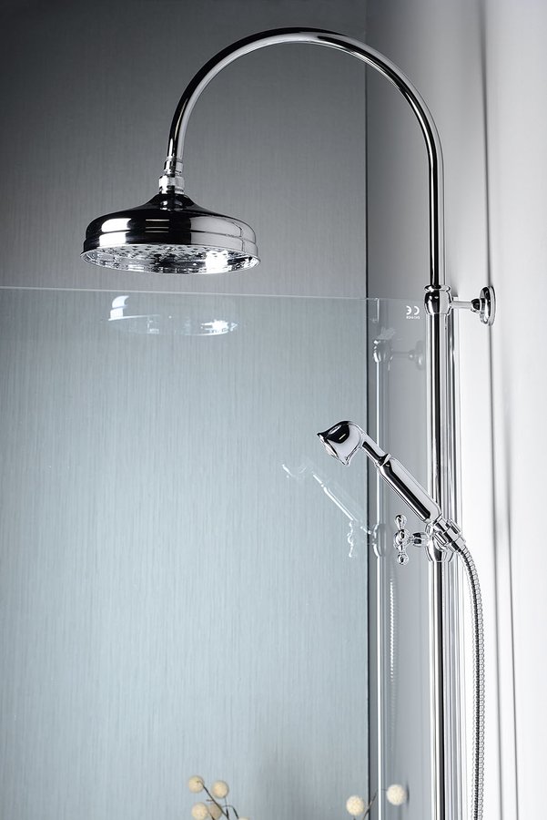 VANITY sprchový sloup k napojení na baterii, hlavová, ruční sprcha, chrom SET061