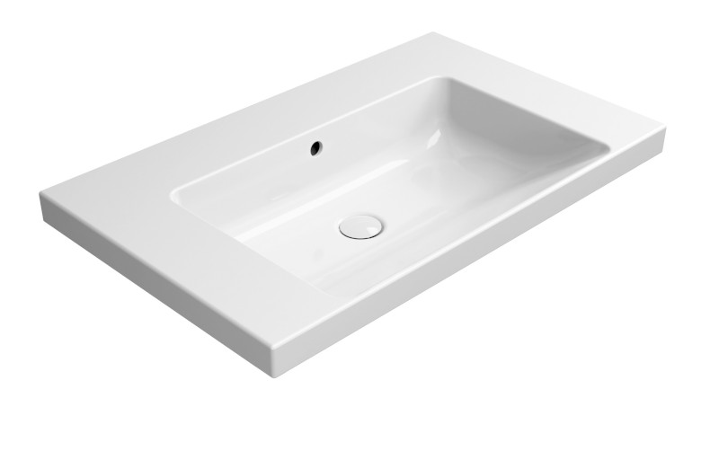 NORM keramické umyvadlo 80x50cm, bez otvoru, bílá ExtraGlaze 8634011