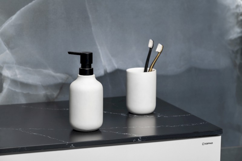 CHLOÉ dávkovač mýdla na postavení, bílá mat CH031