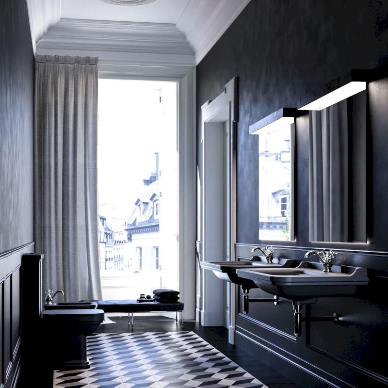 WALDORF bidet stojící 37x65cm, černá mat 4120K7