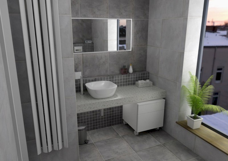 TAILOR rockstone deska 160x50 cm, provedení límce F TR160F