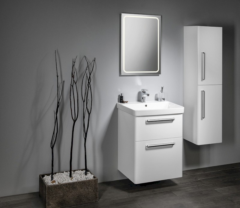 THEIA umyvadlová skříňka 56,4x70x44,2cm, 2xzásuvka, bílá TH060-3030