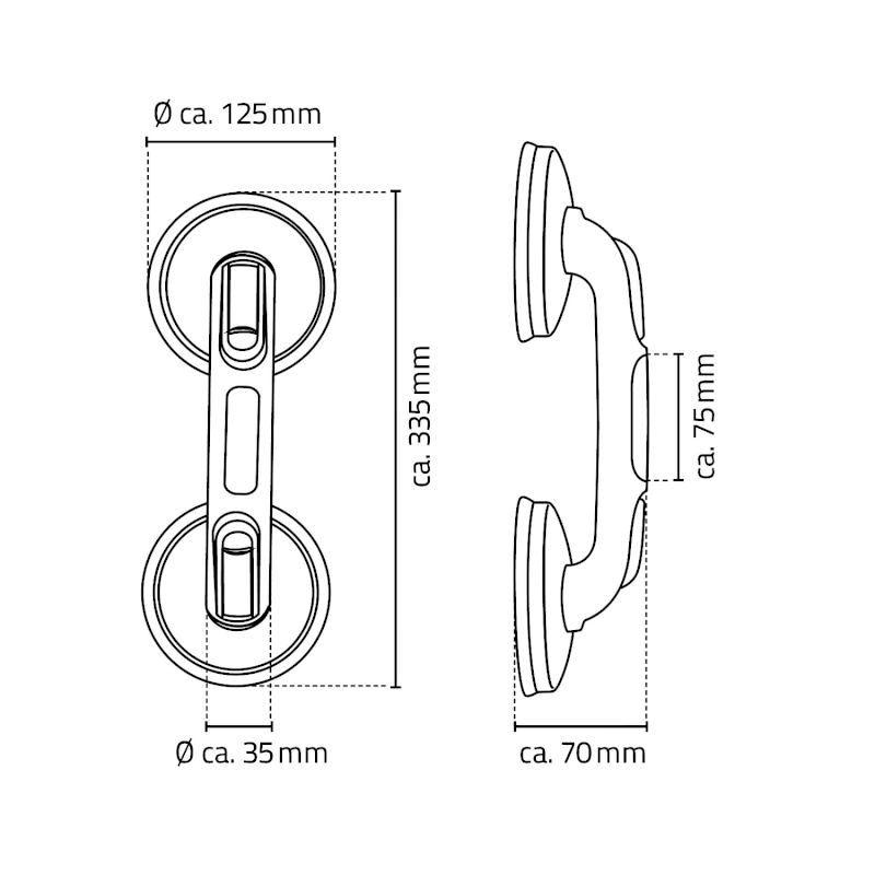HANDICAP madlo odnímatelné, bílá A0243301