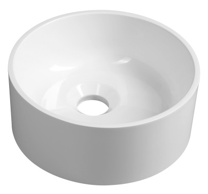 SANNA umývátko na desku, litý mramor, průměr 25cm, bílá SA250