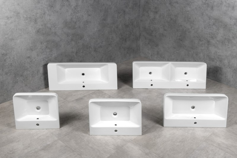 THALIE 105 keramické umyvadlo nábytkové 105x46cm, bílá TH11105