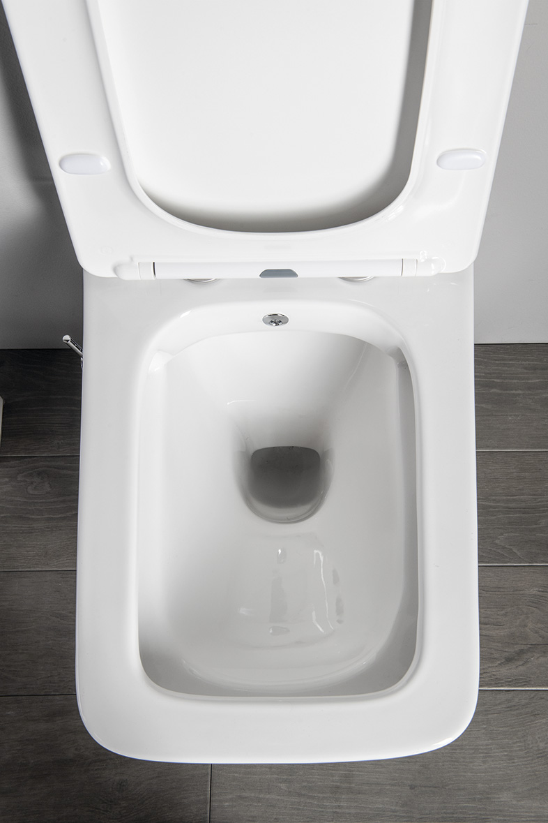 PORTO CLEANWASH závěsná WC mísa Rimless, integrovaná baterie a bidet. sprška, 36x52cm, bílá PZ102RX