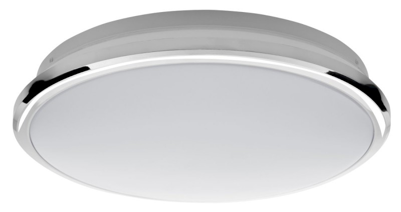 SILVER stropní LED svítidlo,  Ø 29cm, 10W, 230V, 3000K/4000K/6500K, IP44, chrom AU480