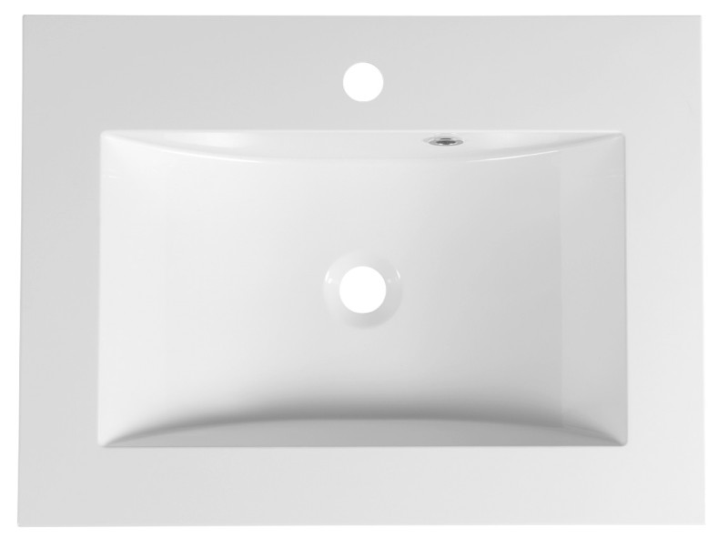 YUKON umyvadlo, litý mramor, 60x45cm, bílá YU060