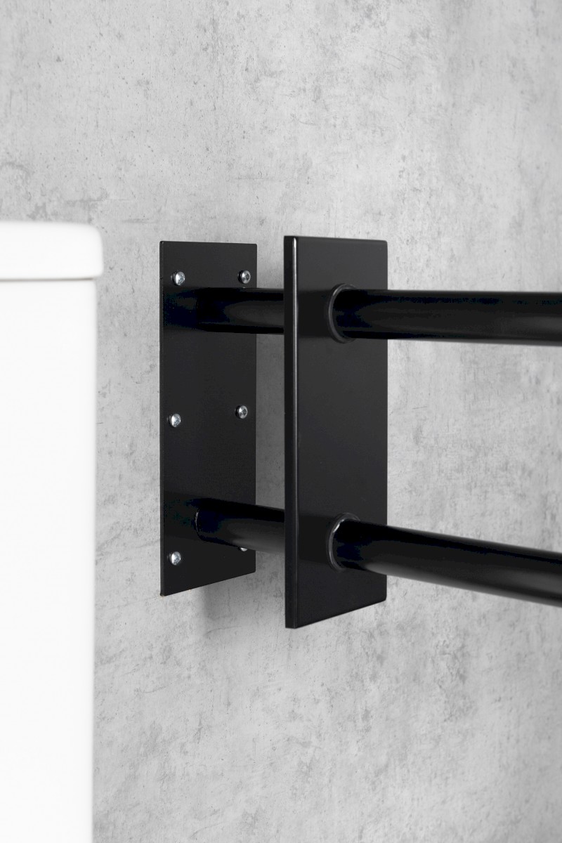 HANDICAP opěrné pevné madlo tvar U 813mm, černá mat XH540B